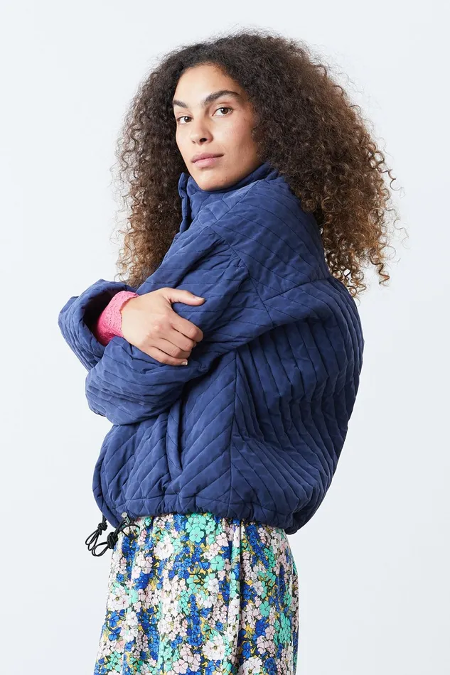 Women Lollys Laundry Jackets and Coats Phoenix Bomber Jacket Dark Blue