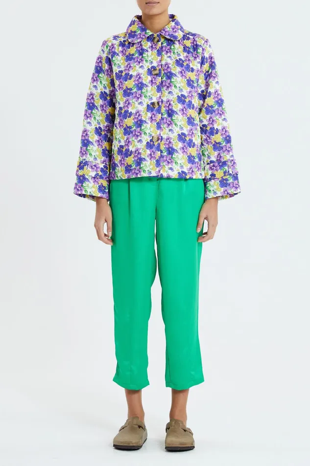 Women Lollys Laundry Jackets and Coats Viola Quiltet Jacket Flower Print