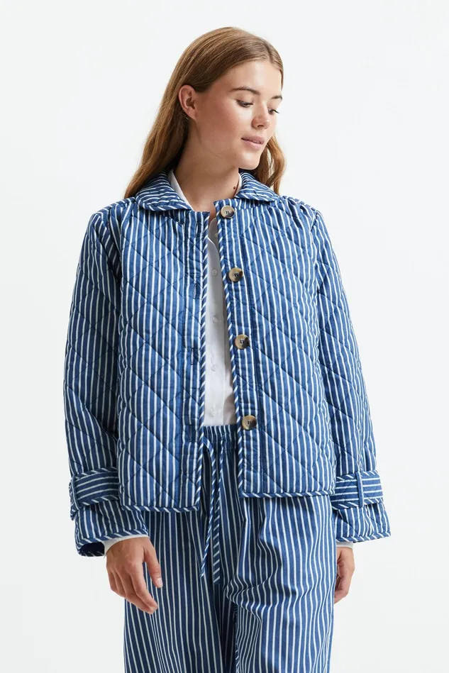 Women Lollys Laundry Jackets and Coats Viola Quiltet Jacket Stripe