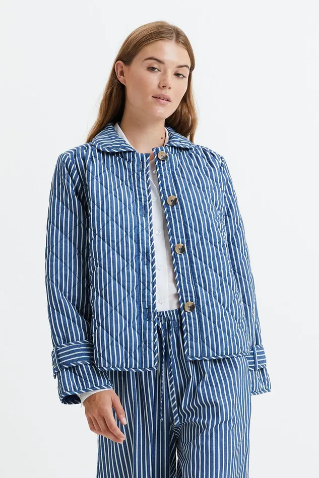 Women Lollys Laundry Jackets and Coats Viola Quiltet Jacket Stripe