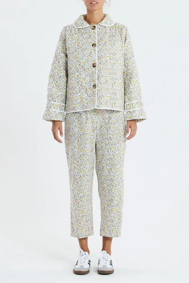 Women Lollys Laundry Jackets and Coats Viola Quiltet Jacket Yellow