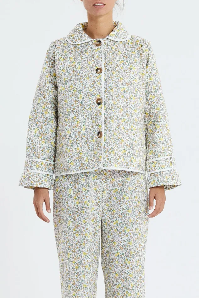 Women Lollys Laundry Jackets and Coats Viola Quiltet Jacket Yellow