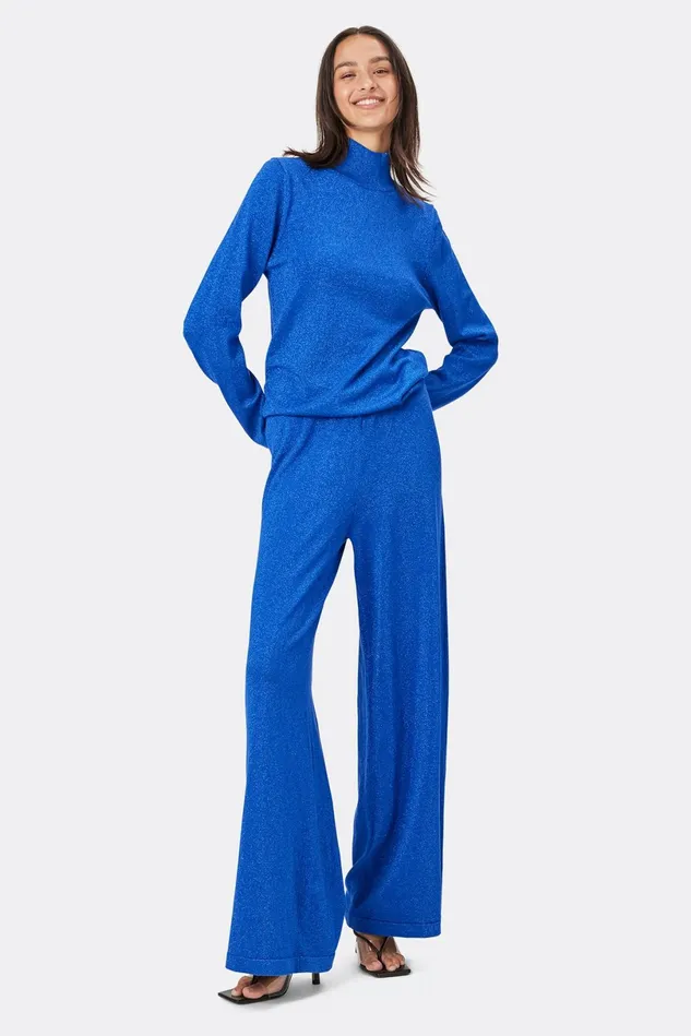 Women Lollys Laundry Knitwear Beaumont Jumper Neon Blue
