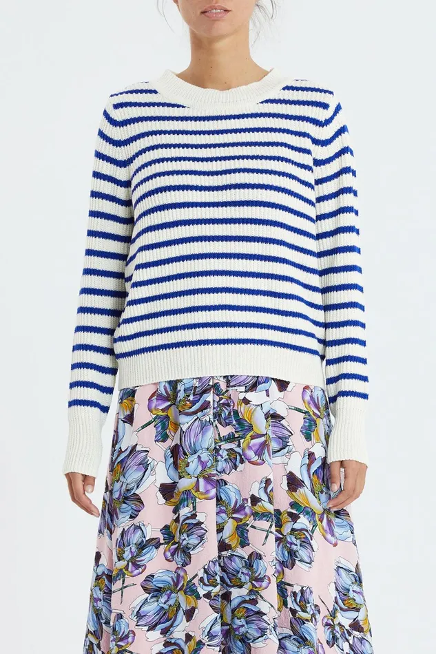Women Lollys Laundry Knitwear Dane Jumper Neon Blue