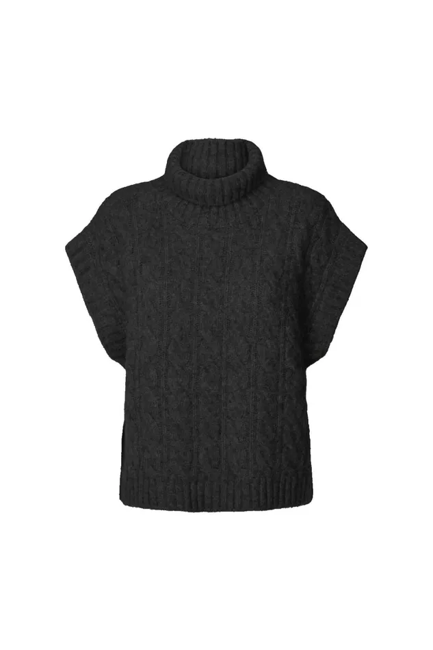 Women Lollys Laundry Knitwear FresnoLL Knit Vest SL Black