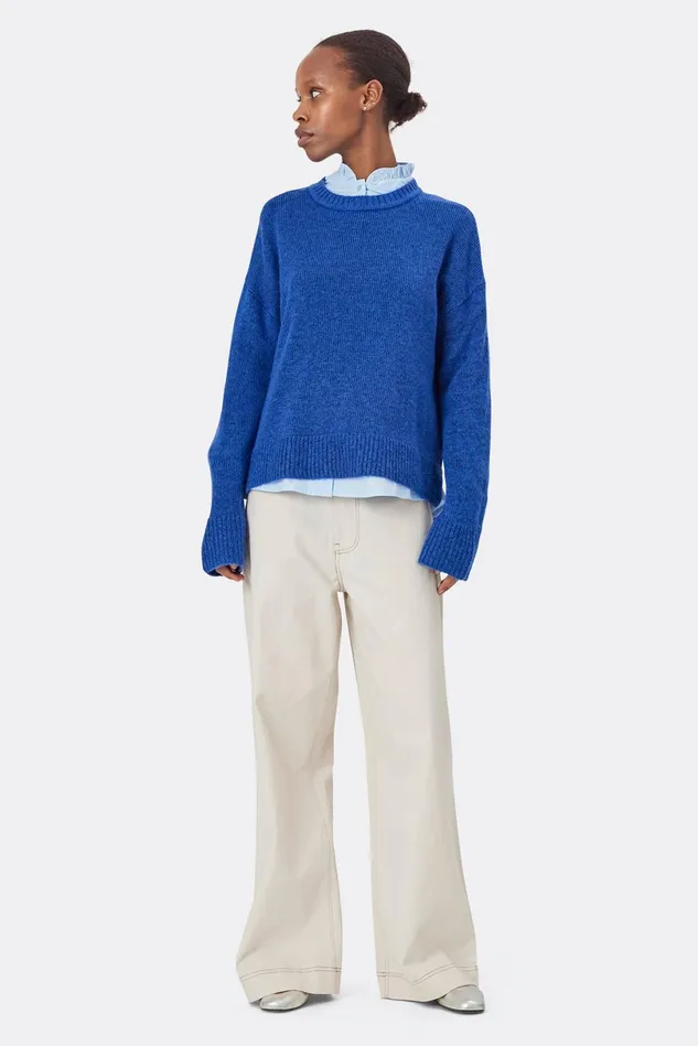 Women Lollys Laundry Knitwear Inverness Jumper Neon Blue