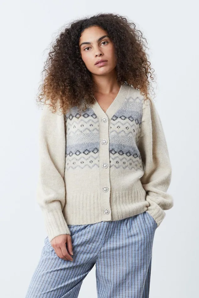 Women Lollys Laundry Knitwear Laura Cardigan Ecru