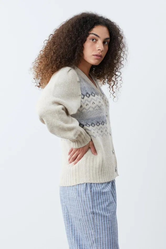 Women Lollys Laundry Knitwear Laura Cardigan Ecru