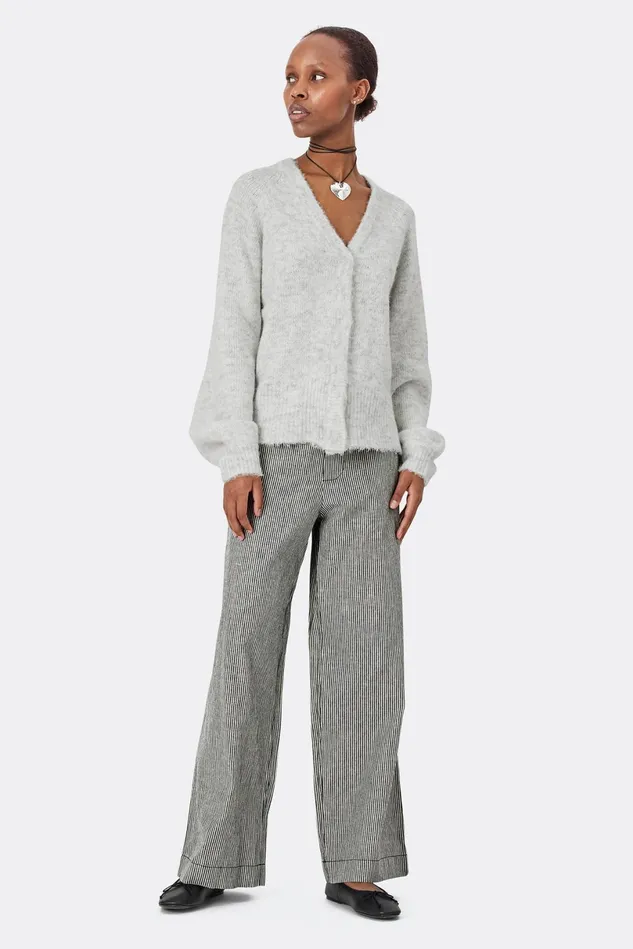 Women Lollys Laundry Knitwear LucilleLL Cardigan LS Light Grey Melange