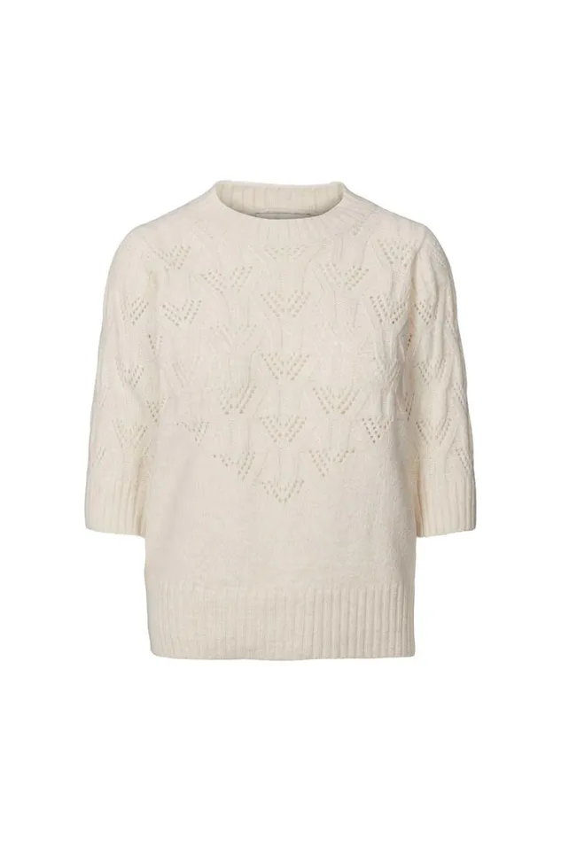 Women Lollys Laundry Knitwear Mala Blouse Creme