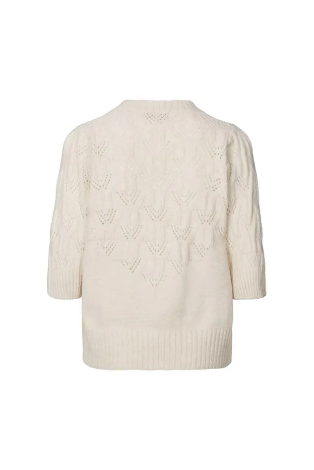 Women Lollys Laundry Knitwear Mala Blouse Creme