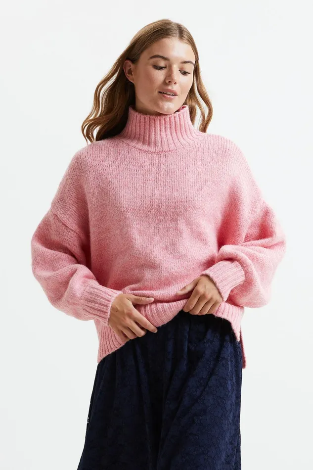 Women Lollys Laundry Knitwear Mille Knit Pink