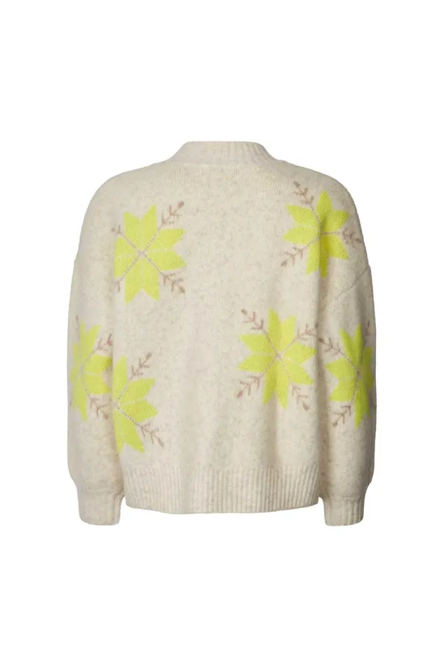 Women Lollys Laundry Knitwear Paisley Cardigan Creme