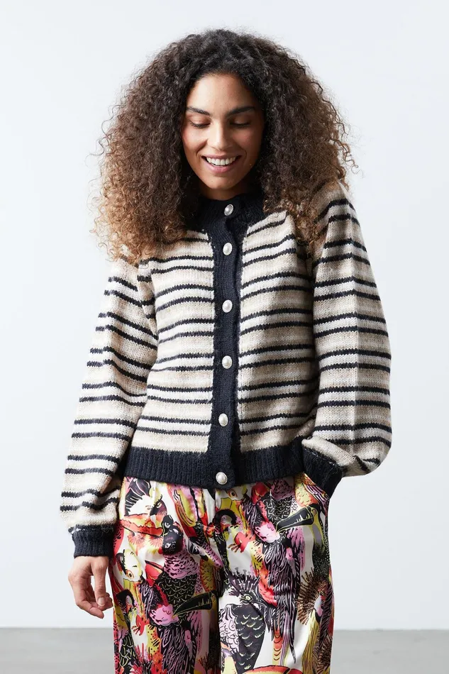 Women Lollys Laundry Knitwear Pippa Cardigan Black