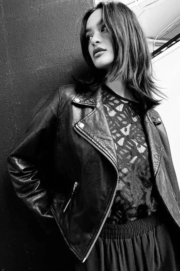 Women Lollys Laundry Leather Madison Jacket Gold