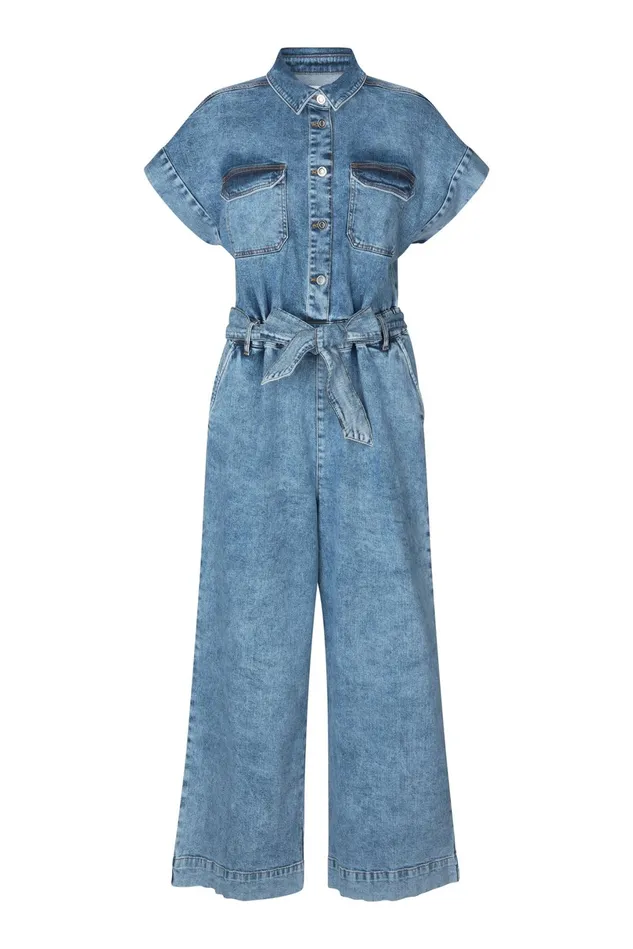 Women Lollys Laundry Pants Shorts MathildeLL Jumpsuit SS Blue