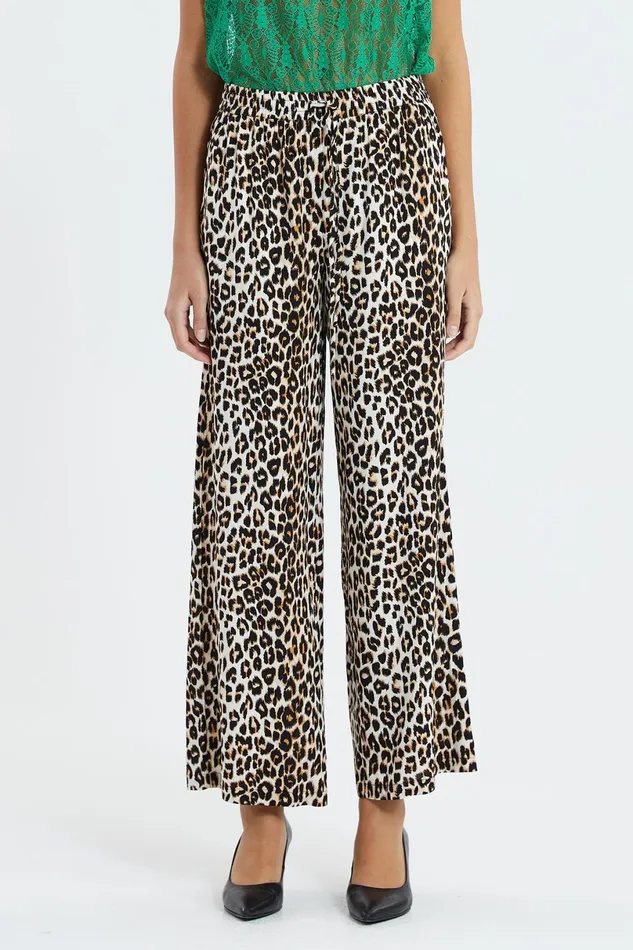 Women Lollys Laundry Pants Shorts Rita Pants Leopard Print