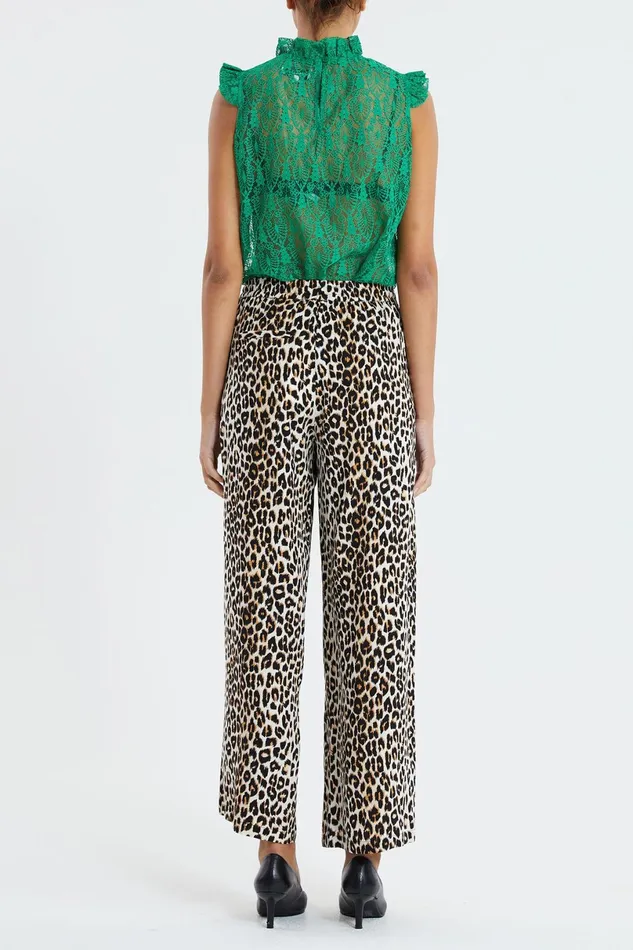 Women Lollys Laundry Pants Shorts Rita Pants Leopard Print