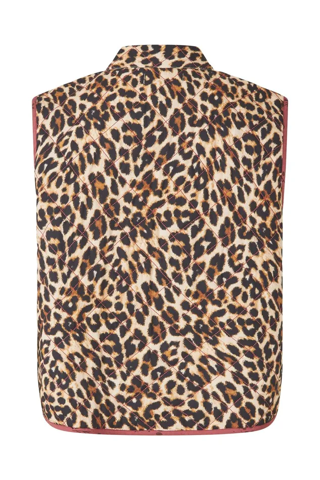 Women Lollys Laundry Quilt CairoLL Quilted Vest Leopard Print