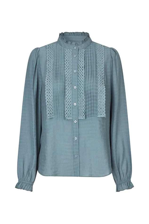 Women Lollys Laundry Shirts ArielLL Shirt LS Dusty Blue