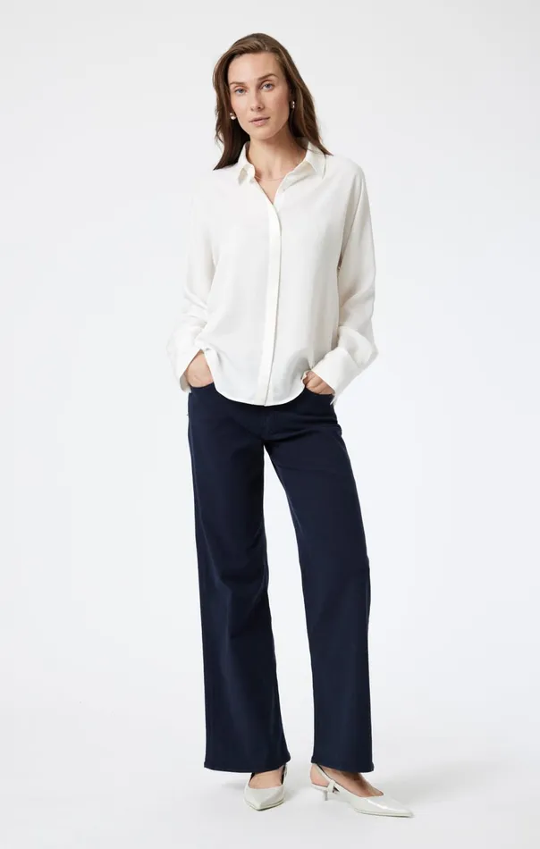 Women Long Sleeve Tencel Shirt In Antique White Mavi Jeans Shirts Women Long Sleeve Tencel Shirt In Antique White Mavi Jeans Shirts