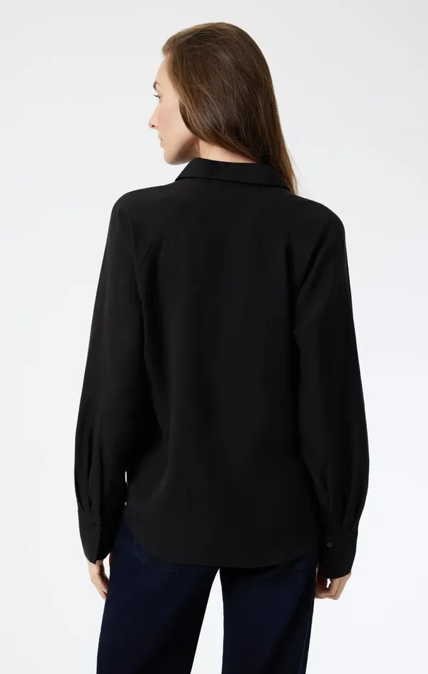 Women Long Sleeve Tencel Shirt In Black Mavi Jeans Shirts Women Long Sleeve Tencel Shirt In Black Mavi Jeans Shirts