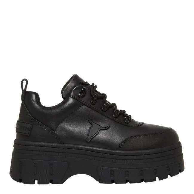 Women Lux Black Sneakers Windsor Smith Platform Sneakers