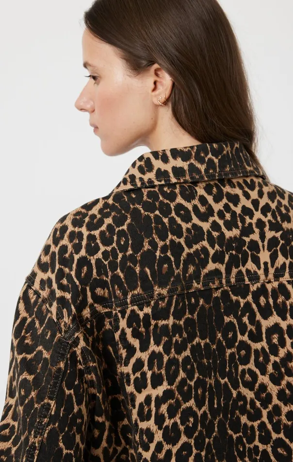 Women Maren Crop Jacket In Leopard Denim Mavi Jeans Jackets Women Maren Crop Jacket In Leopard Denim Mavi Jeans Jackets