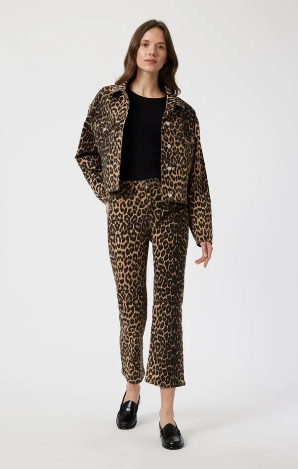 Women Maren Crop Jacket In Leopard Denim Mavi Jeans Jackets Women Maren Crop Jacket In Leopard Denim Mavi Jeans Jackets