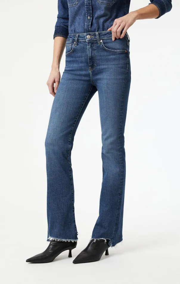 Women Maria Flare In Dark Vintage Flex Blue Mavi Jeans Denim Women Maria Flare In Dark Vintage Flex Blue Mavi Jeans Denim