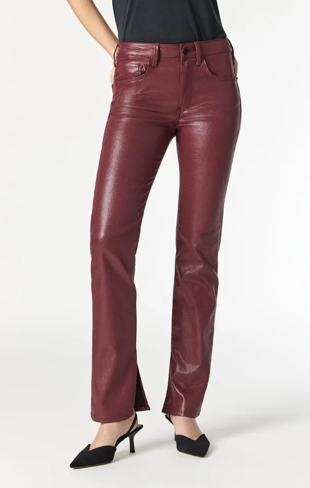 Women Maria Slit Hem Flare In Bordo Jeather Mavi Jeans Pants Women Maria Slit Hem Flare In Bordo Jeather Mavi Jeans Pants