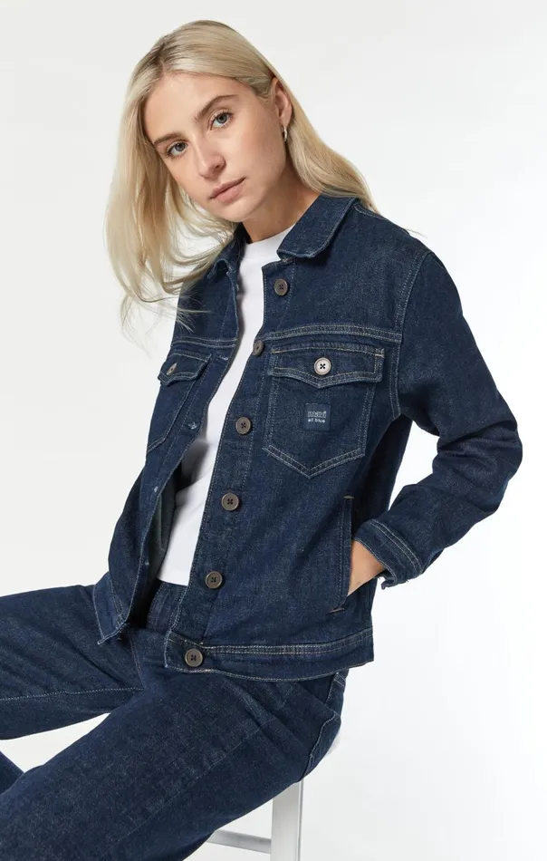 Women Mellie Denim Jacket In Deep Hemp Mavi Jeans Jackets Women Mellie Denim Jacket In Deep Hemp Mavi Jeans Jackets