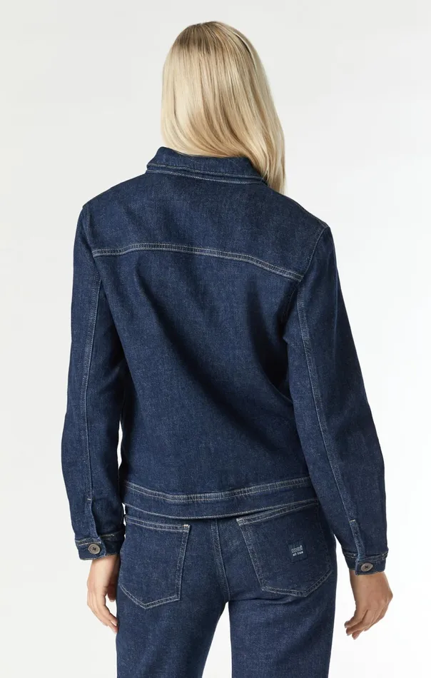 Women Mellie Denim Jacket In Deep Hemp Mavi Jeans Jackets Women Mellie Denim Jacket In Deep Hemp Mavi Jeans Jackets