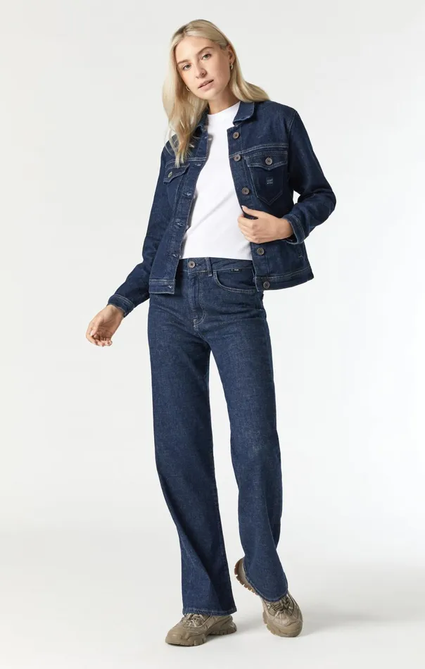 Women Mellie Denim Jacket In Deep Hemp Mavi Jeans Jackets Women Mellie Denim Jacket In Deep Hemp Mavi Jeans Jackets