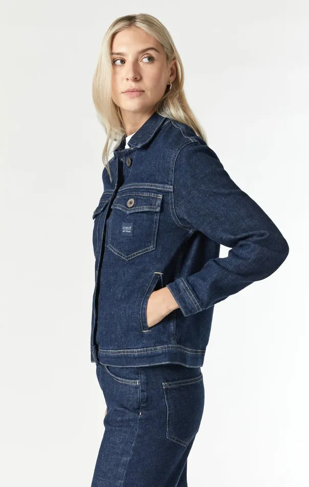 Women Mellie Denim Jacket In Deep Hemp Mavi Jeans Jackets Women Mellie Denim Jacket In Deep Hemp Mavi Jeans Jackets