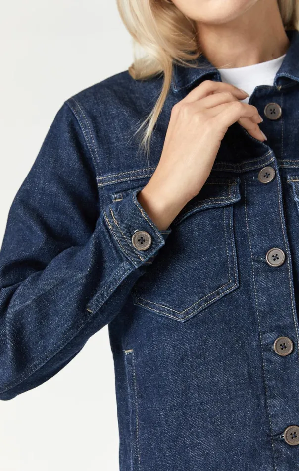 Women Mellie Denim Jacket In Deep Hemp Mavi Jeans Jackets Women Mellie Denim Jacket In Deep Hemp Mavi Jeans Jackets