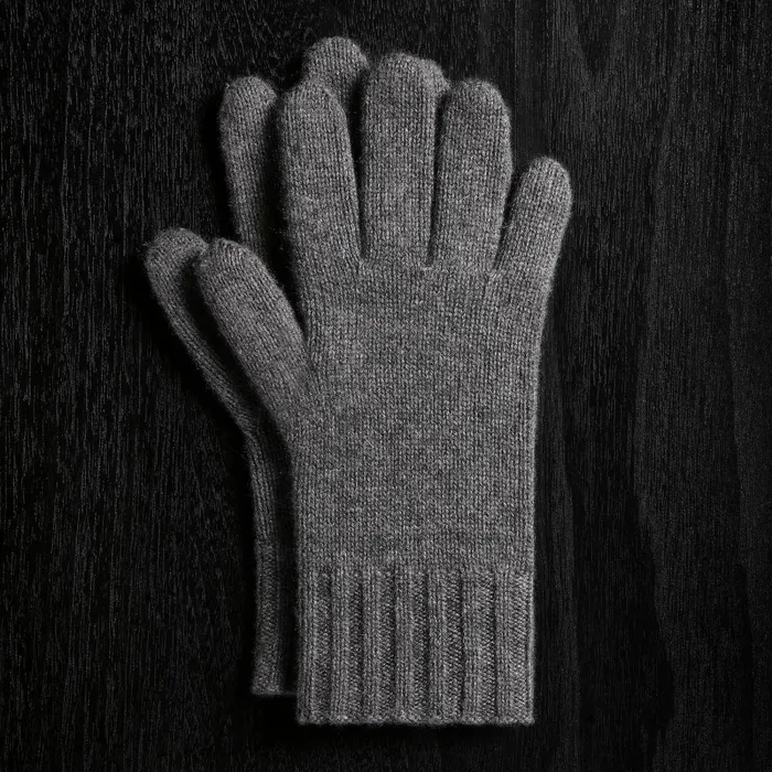 WomenMen Gloves James Perse Solid Cashmere Gloves Grey Felt