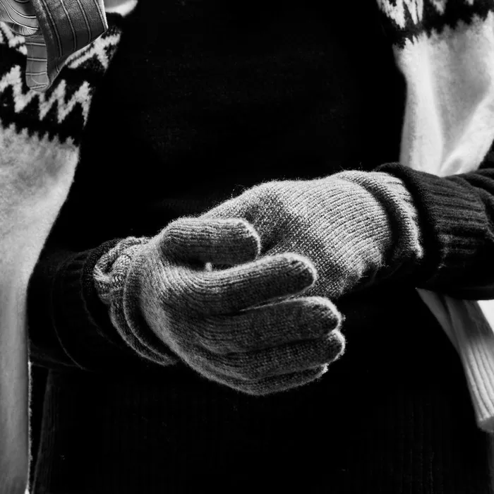 WomenMen Gloves James Perse Solid Cashmere Gloves Grey Felt