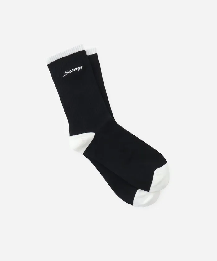 WomenMen Saturdays NYC Socks Crosby Sock Black