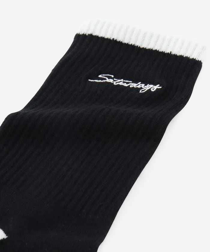 WomenMen Saturdays NYC Socks Crosby Sock Black WomenMen Saturdays NYC Socks Crosby Sock Black
