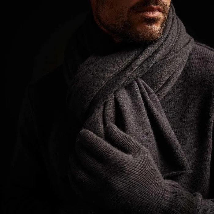 WomenMen Scarves James Perse Dip Dye Cashmere Scarf Maineblack