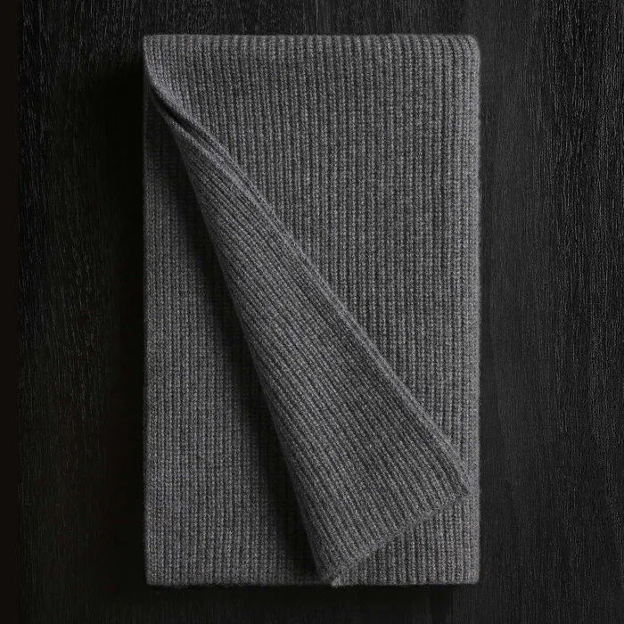 WomenMen Scarves James Perse Thermal Cashmere Scarf Grey Felt
