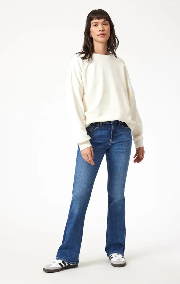 Women Molly Bootcut In Mid Brushed Flex Blue Mavi Jeans Denim