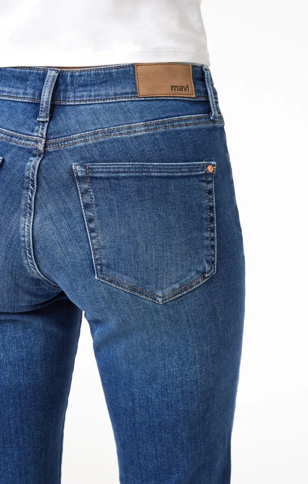 Women Molly Bootcut In Mid Brushed Flex Blue Mavi Jeans Denim