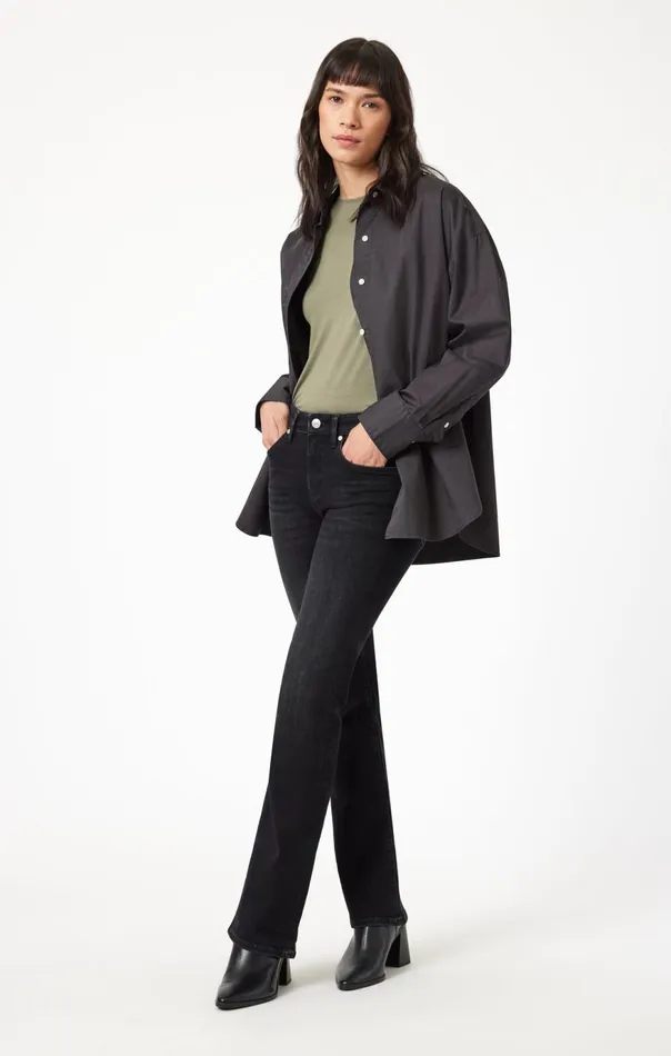 Women Molly Bootcut In Smoke Brushed Feather Blue Mavi Jeans Denim