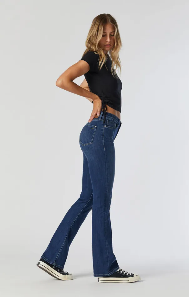 Women Molly Mid Rise Bootcut In Indigo Supersoft Mavi Jeans Denim