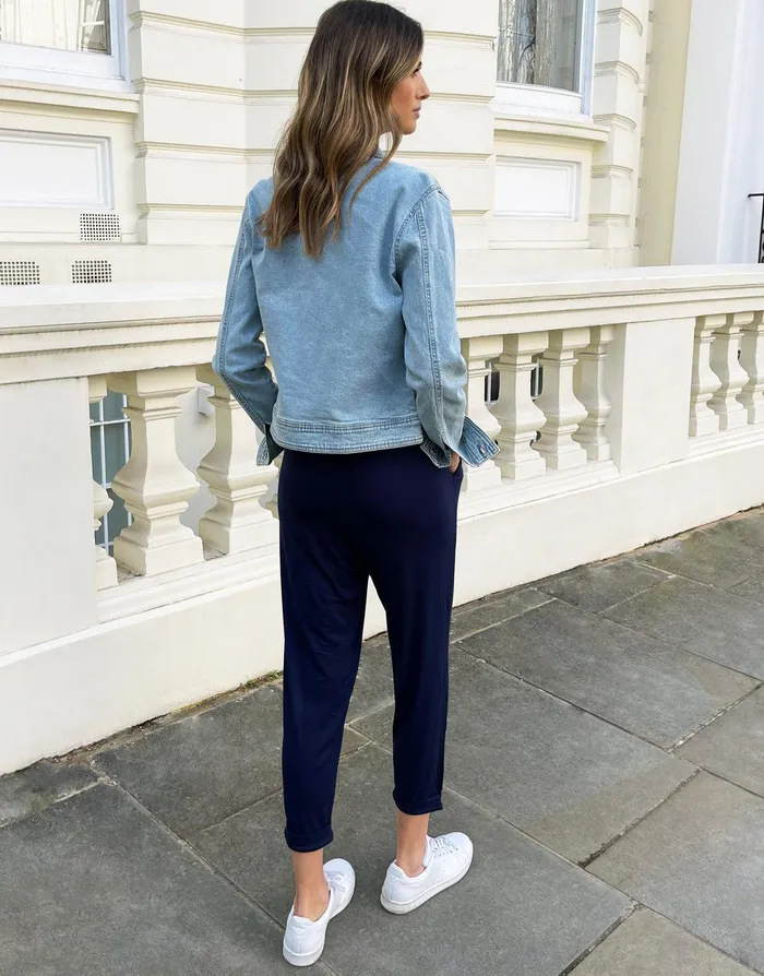 Women Navy Jersey Joggers Navy Threadbare Trousers Women Navy Jersey Joggers Navy Threadbare Trousers