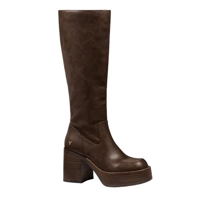 Women Niche Dark Oak Boots Windsor Smith Platforms