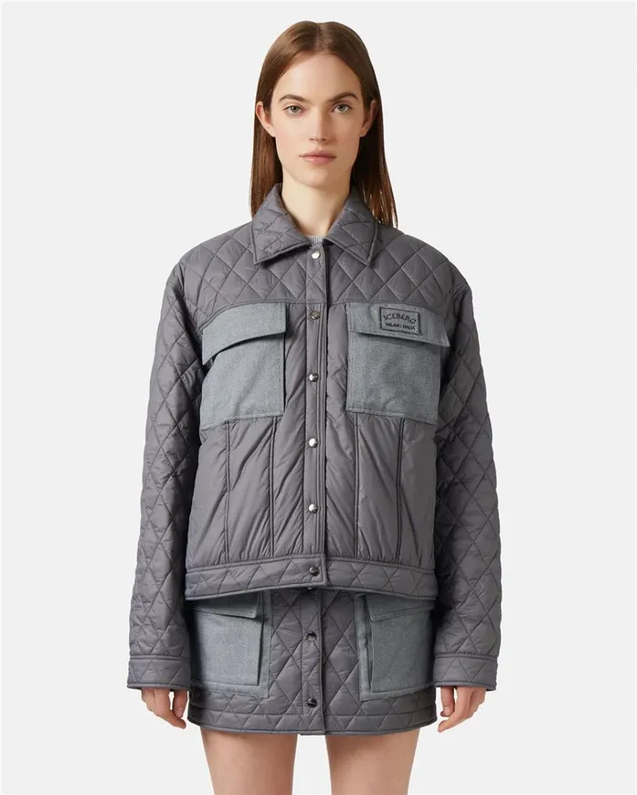 Women OUTERWEAR Iceberg Regular Fit Jacket In Quilted Nylon
