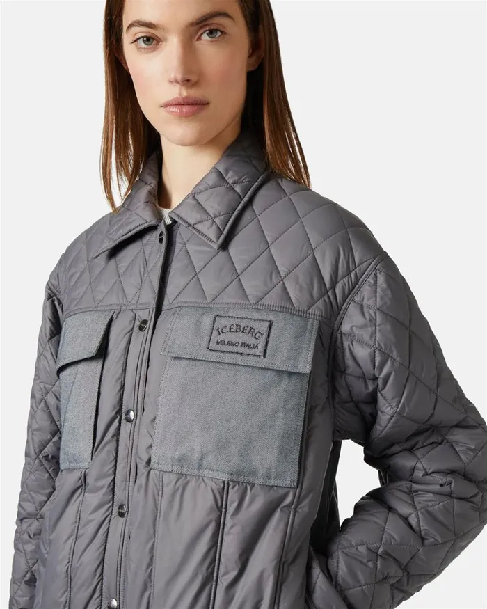 Women OUTERWEAR Iceberg Regular Fit Jacket In Quilted Nylon Women OUTERWEAR Iceberg Regular Fit Jacket In Quilted Nylon